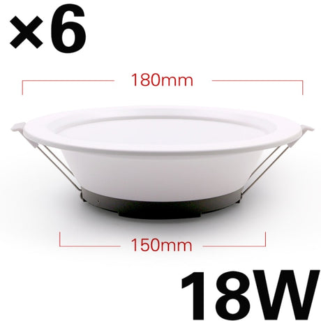LED downlight ceiling light 6PCS 5W 7W 12W 18W warm white/cool white indoor led downlight ceiling lamp AC 220V 230V 240V