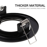 Black White Nickel Recessed LED Ceiling Light Fitting Round Adjustable Frame MR16 GU10 Bulb Fixture Downlight Holder Cutout 70mm