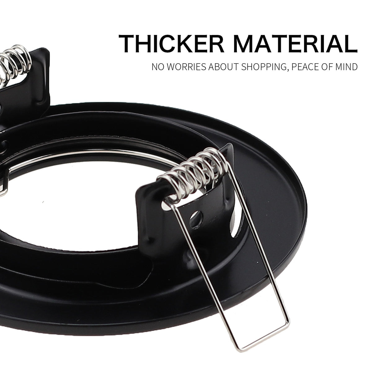 Black White Nickel Recessed LED Ceiling Light Fitting Round Adjustable Frame MR16 GU10 Bulb Fixture Downlight Holder Cutout 70mm