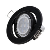 Black White Nickel Recessed LED Ceiling Light Fitting Round Adjustable Frame MR16 GU10 Bulb Fixture Downlight Holder Cutout 70mm