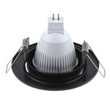 Black White Nickel Recessed LED Ceiling Light Fitting Round Adjustable Frame MR16 GU10 Bulb Fixture Downlight Holder Cutout 70mm