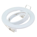 Black White Nickel Recessed LED Ceiling Light Fitting Round Adjustable Frame MR16 GU10 Bulb Fixture Downlight Holder Cutout 70mm