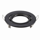 Black White Nickel Recessed LED Ceiling Light Fitting Round Adjustable Frame MR16 GU10 Bulb Fixture Downlight Holder Cutout 70mm