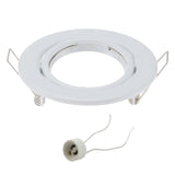 Black White Nickel Recessed LED Ceiling Light Fitting Round Adjustable Frame MR16 GU10 Bulb Fixture Downlight Holder Cutout 70mm