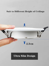 Ultra Thin Led Downlight Lamp 5W 10W 12W Led Spot 220V 110V Ceiling Recessed Downlights Round Led Panel Light for Home Kitchen
