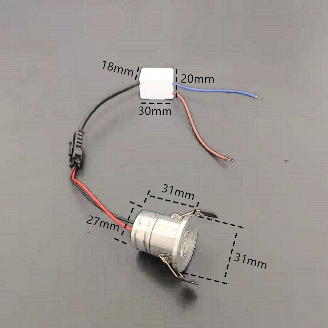LED MiNi Downlight Under Cabinet Spot Light 3W for Ceiling Recessed Lamp AC85-265V Dimmable Down lights with driver 31mm