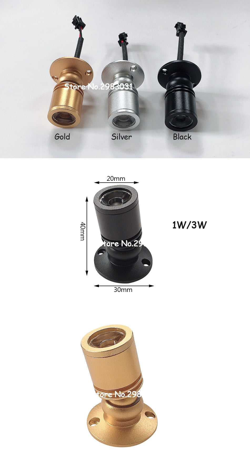 LED Cabinet Mini Spot Light 1W 3W 110V 220V Downlight 12V DC Jewelry Show Include Led Driver Surface Mounted Ceiling Light Lamp