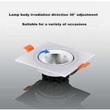 LED COB Downlight Dimmable Led Spotlight Ceiling Lamp 7W-18W Recessed 220V 110V Single DouBle Square Led Spot Light