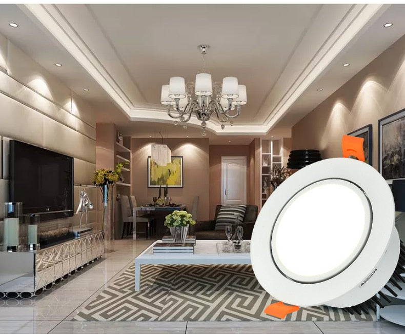 Dimmable Recessed LED Downlights 7W 9W 12W COB LED Lights AC220V 230V Ceiling Spot Kitchen Lamps Indoor Hotel Lighting