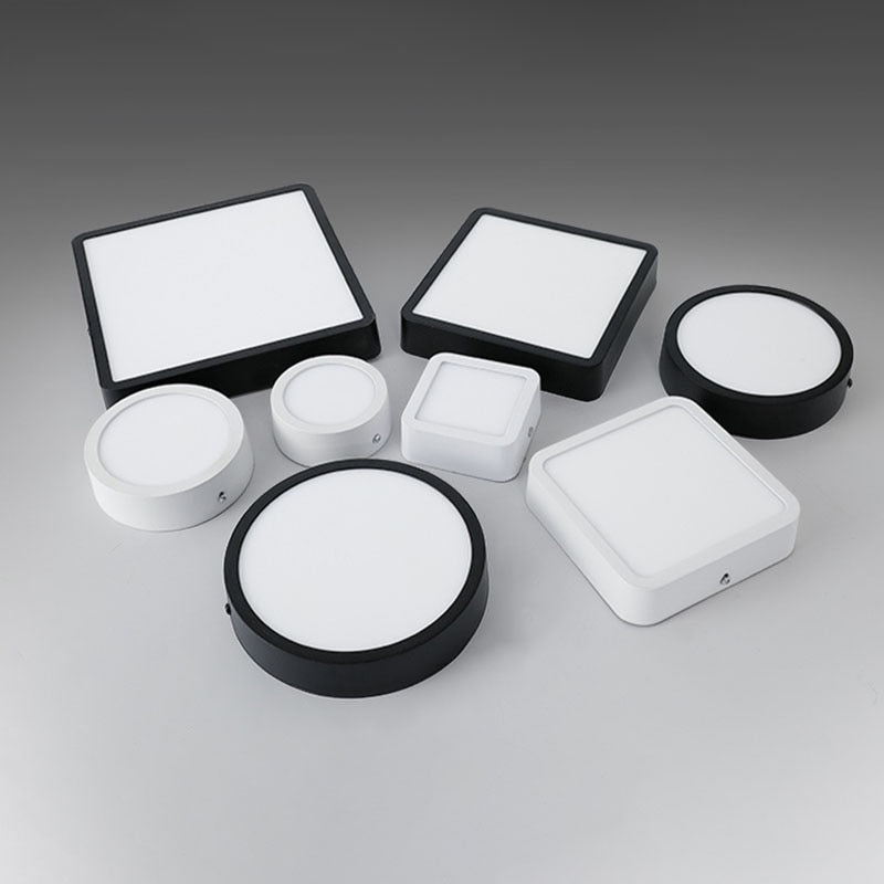 Round Square LED Panel Light Ceiling Lamps 6W/9W/12W/18W/24W Surface Mounted AC86-265V LED Downlights Home Decors Indoor Lighting