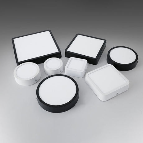 Round Square LED Panel Light Ceiling Lamps 6W/9W/12W/18W/24W Surface Mounted AC86-265V LED Downlights Home Decors Indoor Lighting