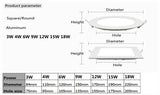 LED Panel Light 3W 4W 6W 9W 12W 15W 18W Recessed Ceiling LED Downlight Indoor lighting Spot Light Slim design home renovation