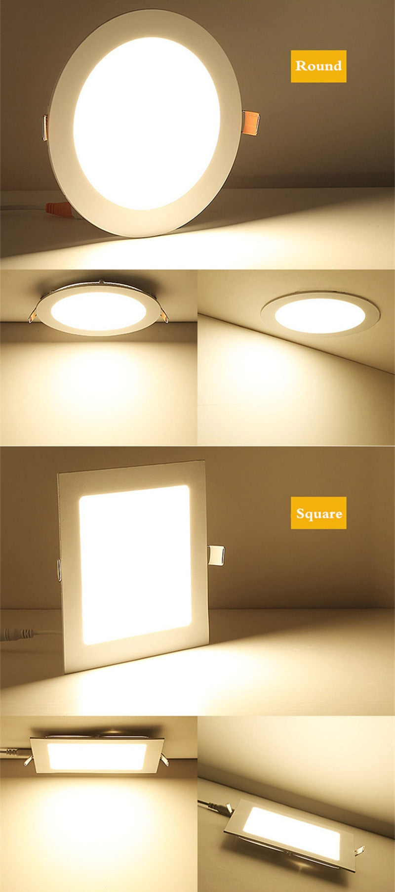 LED Panel Light 3W 4W 6W 9W 12W 15W 18W Recessed Ceiling LED Downlight Indoor lighting Spot Light Slim design home renovation