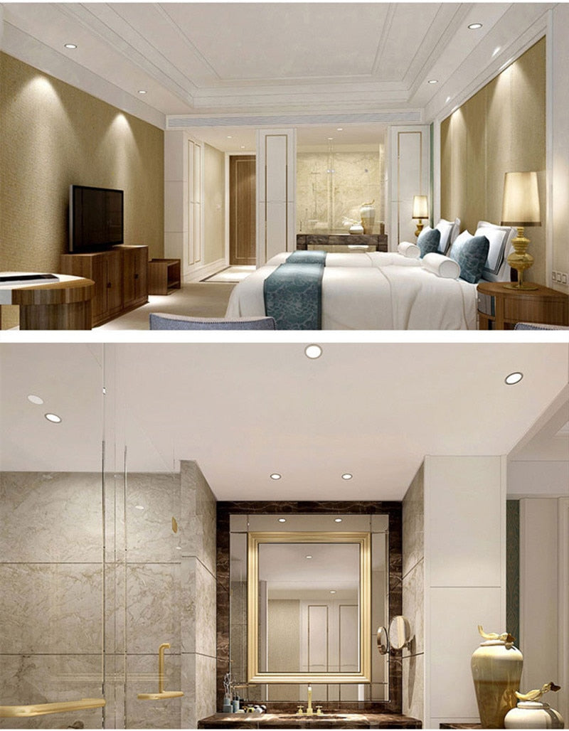 LED Panel Light 3W 4W 6W 9W 12W 15W 18W Recessed Ceiling LED Downlight Indoor lighting Spot Light Slim design home renovation