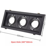 Square Ring Led Ceiling Downlights Recessed Adjustable GU10 MR16 Bulb Socket Base Spot Lamps Holder Frame Bracket Fitting