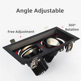 Square Ring Led Ceiling Downlights Recessed Adjustable GU10 MR16 Bulb Socket Base Spot Lamps Holder Frame Bracket Fitting