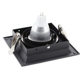 Square Ring Led Ceiling Downlights Recessed Adjustable GU10 MR16 Bulb Socket Base Spot Lamps Holder Frame Bracket Fitting