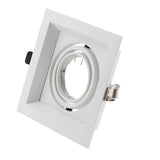 Square Ring Led Ceiling Downlights Recessed Adjustable GU10 MR16 Bulb Socket Base Spot Lamps Holder Frame Bracket Fitting