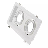 Square Ring Led Ceiling Downlights Recessed Adjustable GU10 MR16 Bulb Socket Base Spot Lamps Holder Frame Bracket Fitting