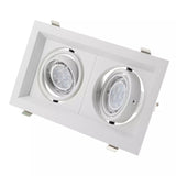 Square Ring Led Ceiling Downlights Recessed Adjustable GU10 MR16 Bulb Socket Base Spot Lamps Holder Frame Bracket Fitting