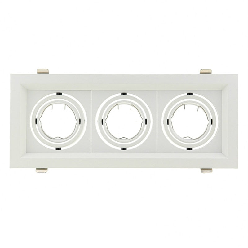 Square Ring Led Ceiling Downlights Recessed Adjustable GU10 MR16 Bulb Socket Base Spot Lamps Holder Frame Bracket Fitting