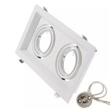 Square Ring Led Ceiling Downlights Recessed Adjustable GU10 MR16 Bulb Socket Base Spot Lamps Holder Frame Bracket Fitting