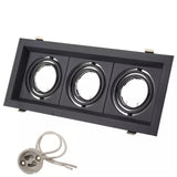 Square Ring Led Ceiling Downlights Recessed Adjustable GU10 MR16 Bulb Socket Base Spot Lamps Holder Frame Bracket Fitting