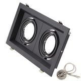 Square Ring Led Ceiling Downlights Recessed Adjustable GU10 MR16 Bulb Socket Base Spot Lamps Holder Frame Bracket Fitting