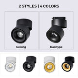 LED Lights 360° Rotating Ceiling Lamp Golden Track Light led Downlight Surface Spotlight Indoor Lighting Living Room Spot Light