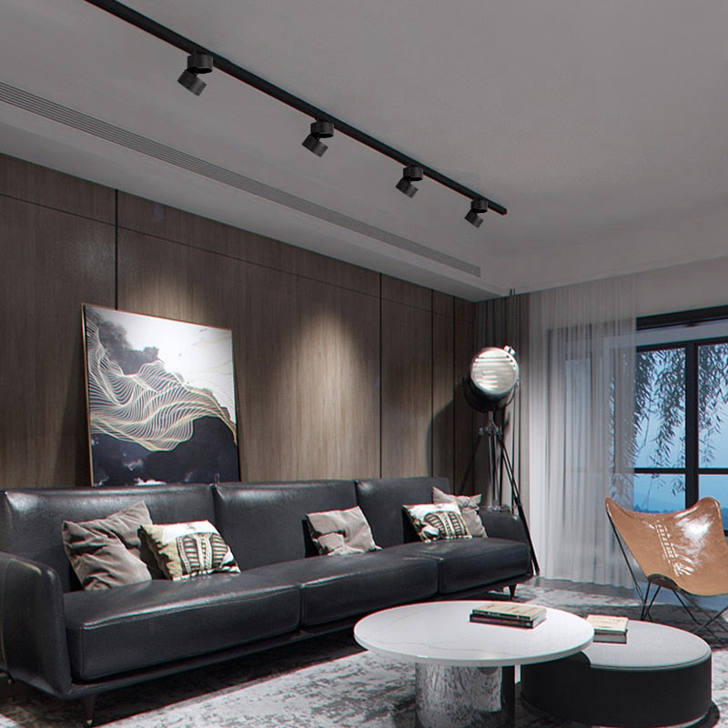 LED Lights 360° Rotating Ceiling Lamp Golden Track Light led Downlight Surface Spotlight Indoor Lighting Living Room Spot Light