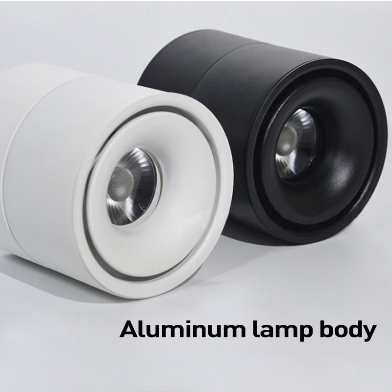 LED Lights 360° Rotating Ceiling Lamp Golden Track Light led Downlight Surface Spotlight Indoor Lighting Living Room Spot Light