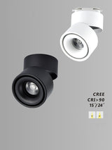 LED Lights 360° Rotating Ceiling Lamp Golden Track Light led Downlight Surface Spotlight Indoor Lighting Living Room Spot Light