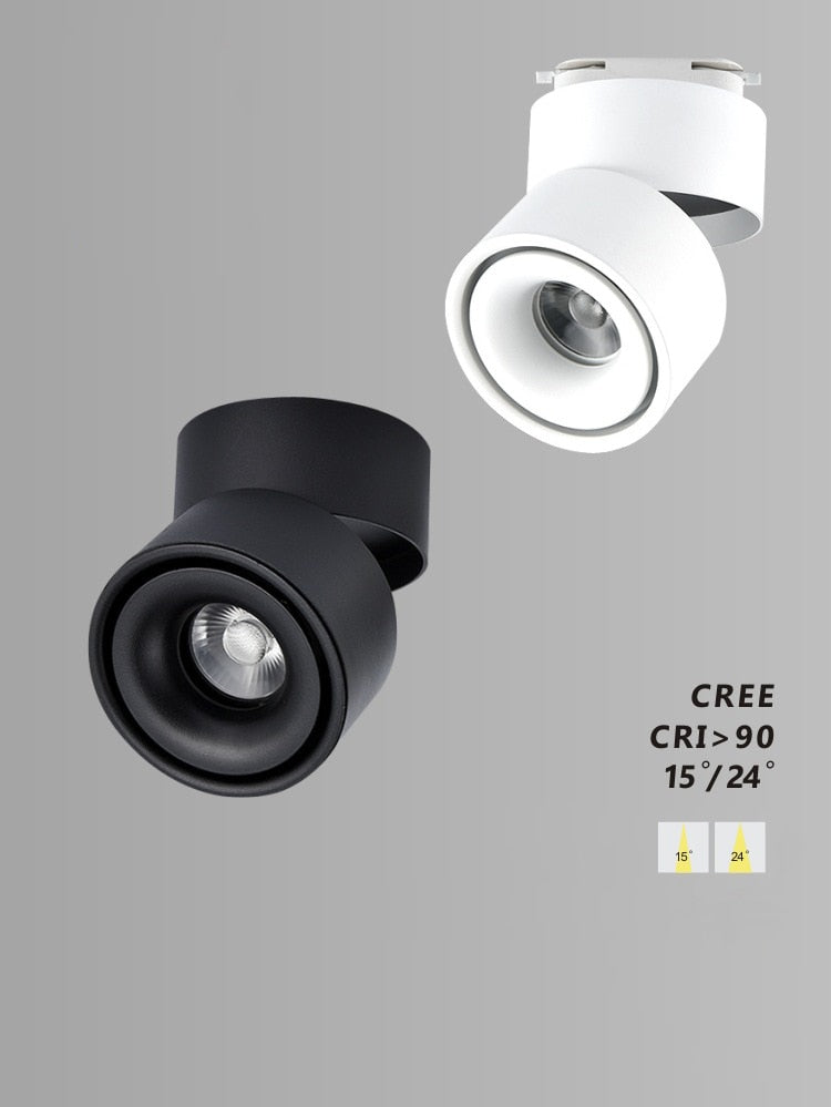 LED Lights 360° Rotating Ceiling Lamp Golden Track Light led Downlight Surface Spotlight Indoor Lighting Living Room Spot Light