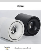 LED Lights 360° Rotating Ceiling Lamp Golden Track Light led Downlight Surface Spotlight Indoor Lighting Living Room Spot Light