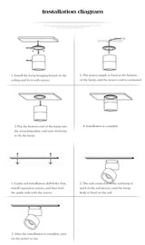 LED Lights 360° Rotating Ceiling Lamp Golden Track Light led Downlight Surface Spotlight Indoor Lighting Living Room Spot Light