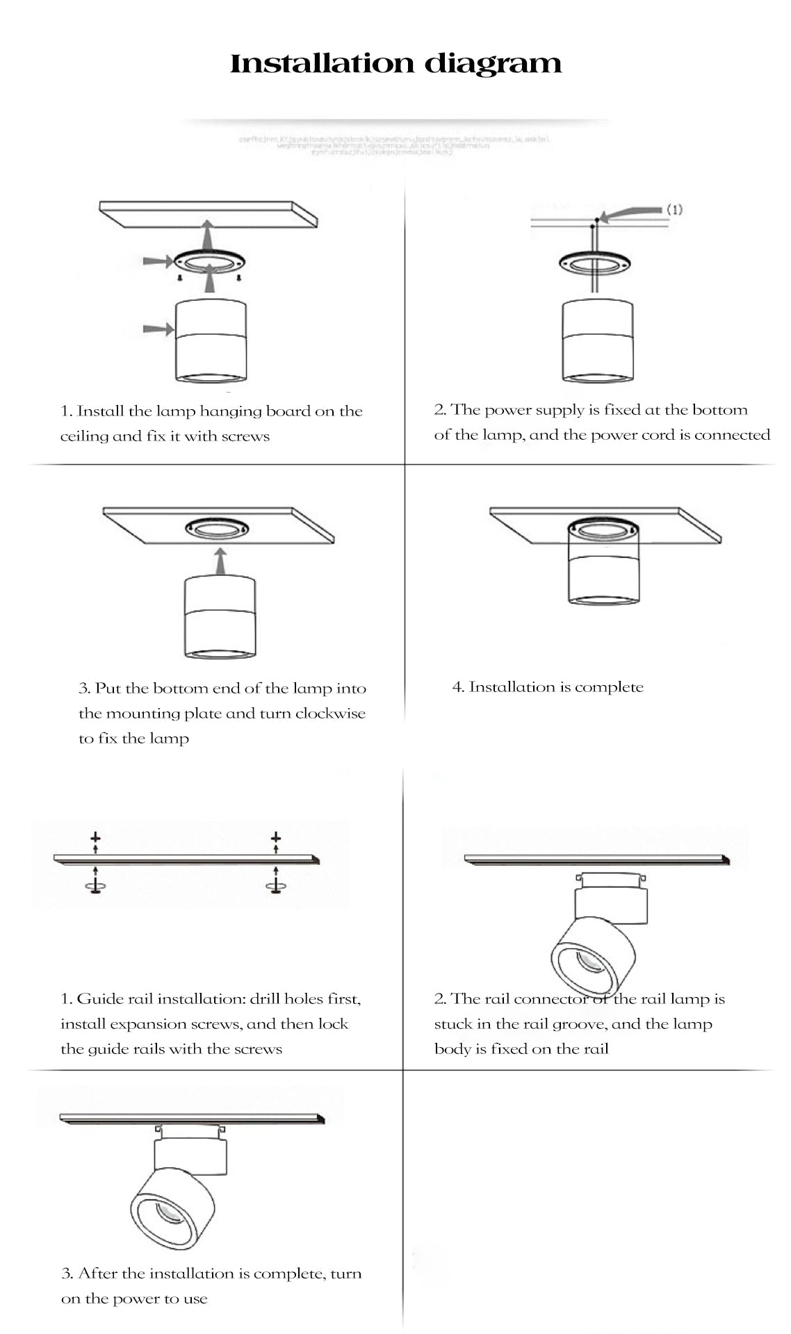 LED Lights 360° Rotating Ceiling Lamp Golden Track Light led Downlight Surface Spotlight Indoor Lighting Living Room Spot Light