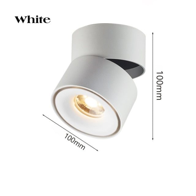 LED Lights 360° Rotating Ceiling Lamp Golden Track Light led Downlight Surface Spotlight Indoor Lighting Living Room Spot Light