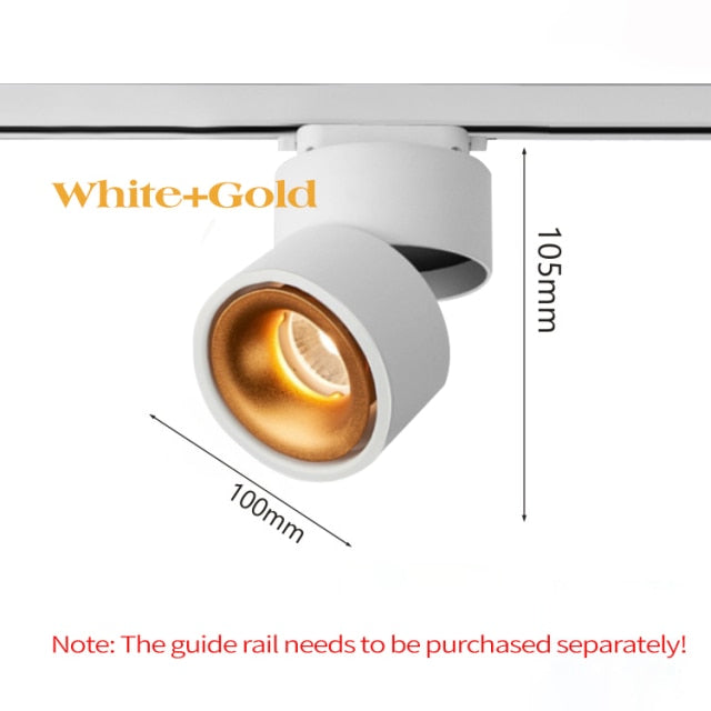 LED Lights 360° Rotating Ceiling Lamp Golden Track Light led Downlight Surface Spotlight Indoor Lighting Living Room Spot Light