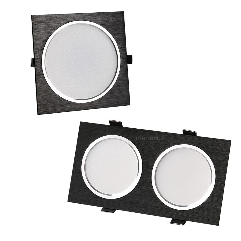 LED Downlight Dimmable Panel Led Light 110V 220V Led Spot 2x15W Grille Light 3000K 4000K 6000K