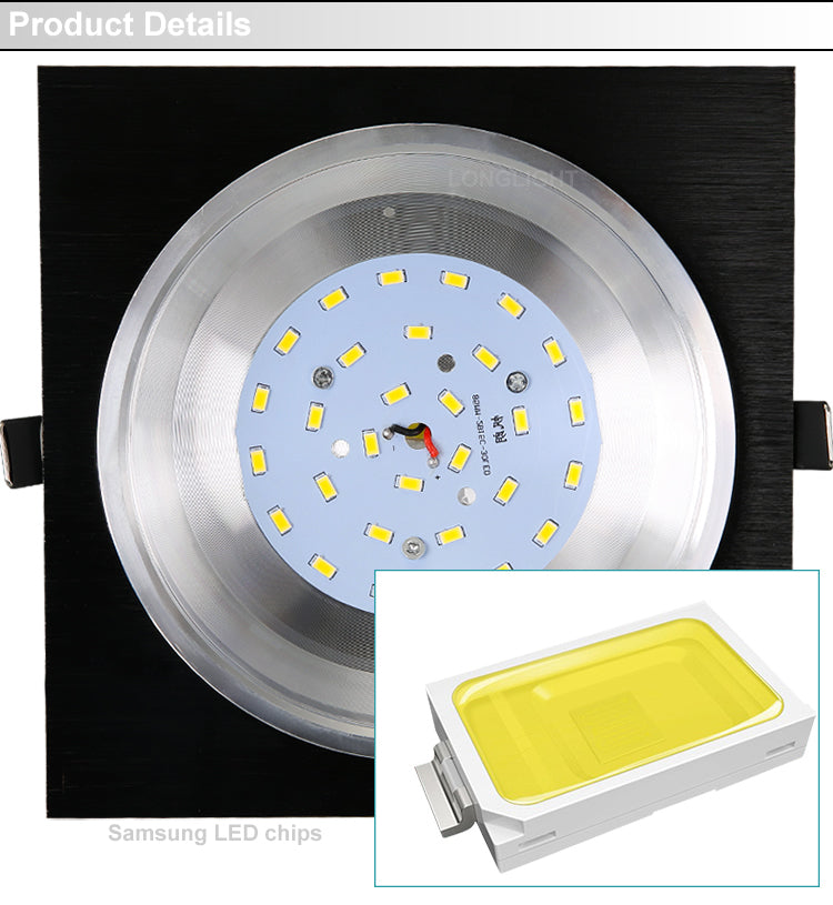 LED Downlight Dimmable Panel Led Light 110V 220V Led Spot 2x15W Grille Light 3000K 4000K 6000K