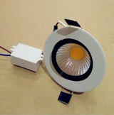 Round Recessed LED Downlight 100-240V COB LED Spot Lamp 5W Angle Adjustable Ceiling Downlight for Home/Office