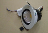 Round Recessed LED Downlight 100-240V COB LED Spot Lamp 5W Angle Adjustable Ceiling Downlight for Home/Office