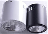 Surface Mounted 12W/18W LED Downlights AC110V/AC220V LED Downlight With White/Cold White/Black/White Housing Colors