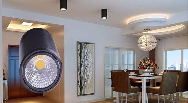 Surface Mounted 12W/18W LED Downlights AC110V/AC220V LED Downlight With White/Cold White/Black/White Housing Colors