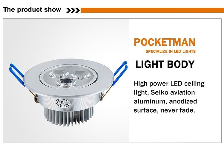 Led Downlights 9W 12W 15W 220V 110V LED Ceiling Downlight Lamps Spot 10pcs/lot Recessed Down light Bulb Home Indoor Lighting