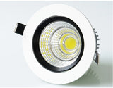 LED Downlight 10W/15W/20W/30W COB LED Downlight Dimmable LED Indoor recessed down lamps AC85-265V Warm Cold Natural white