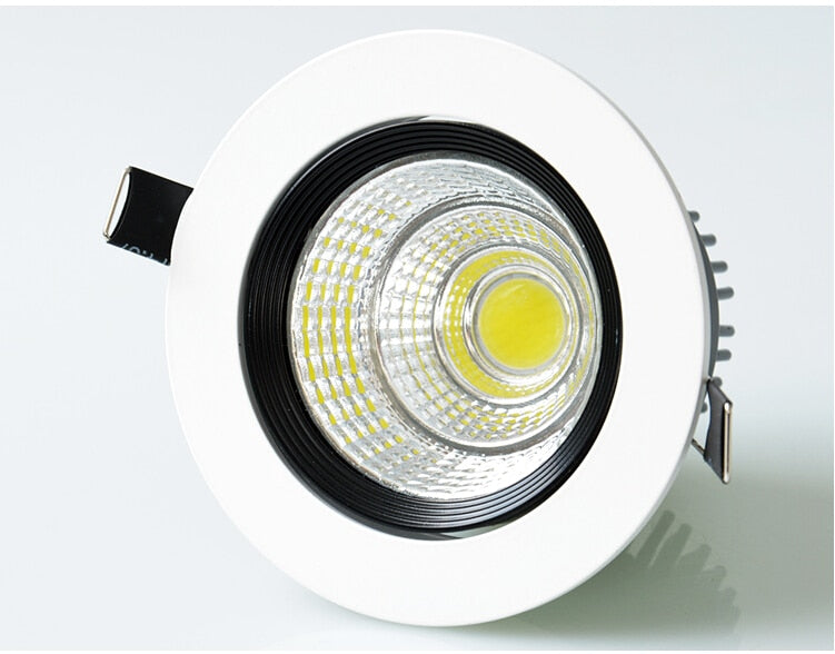LED Downlight 10W/15W/20W/30W COB LED Downlight Dimmable LED Indoor recessed down lamps AC85-265V Warm Cold Natural white