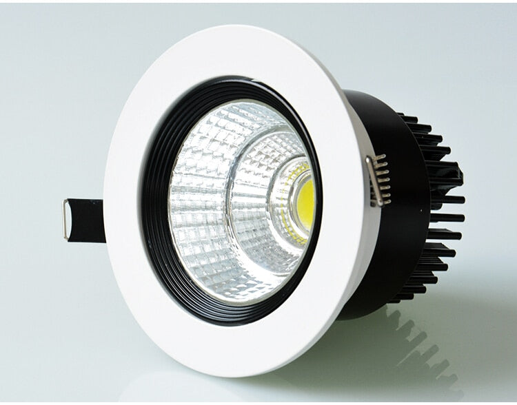 LED Downlight 10W/15W/20W/30W COB LED Downlight Dimmable LED Indoor recessed down lamps AC85-265V Warm Cold Natural white