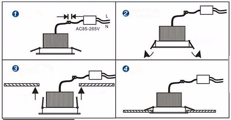 LED Downlight 10W/15W/20W/30W COB LED Downlight Dimmable LED Indoor recessed down lamps AC85-265V Warm Cold Natural white