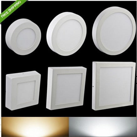 LED Downlight 20pcs/lotS 6W 12W 18W Round/Square Led Panel Light Surface Mounted Led Downlight AC 85-265V